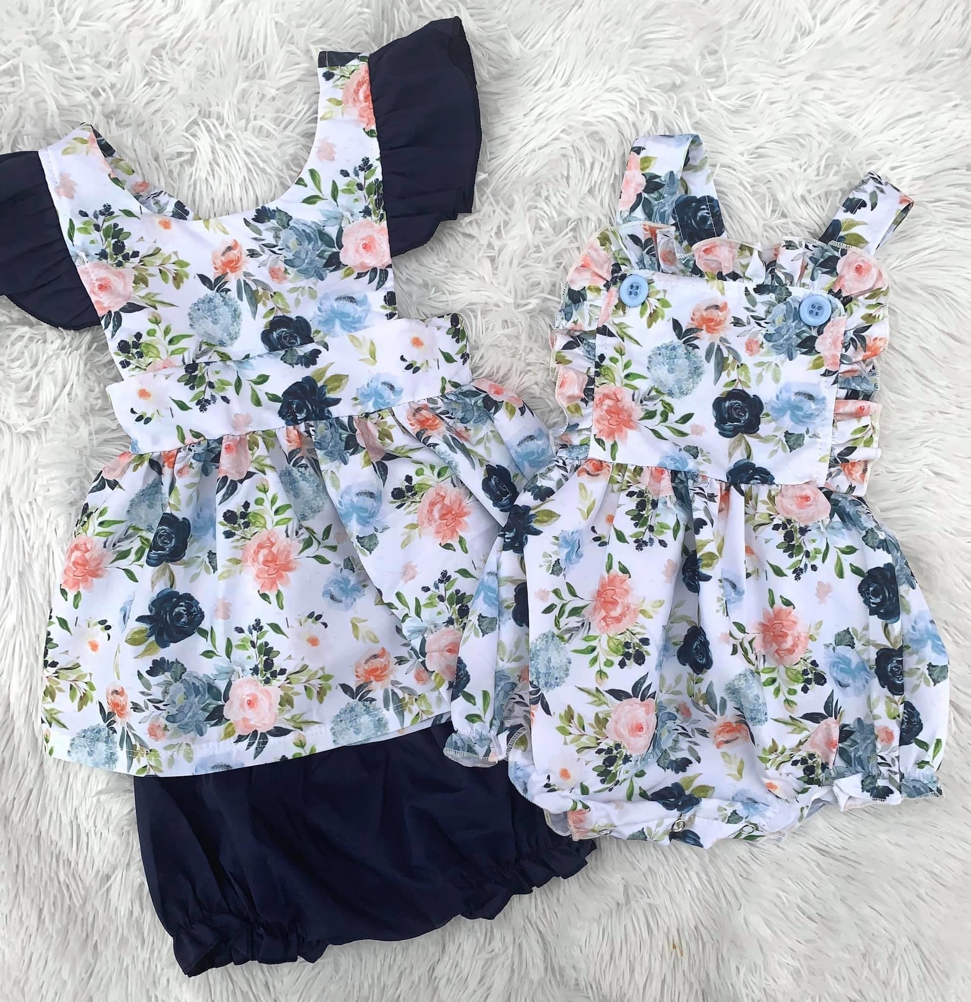 Navy Floral Extras