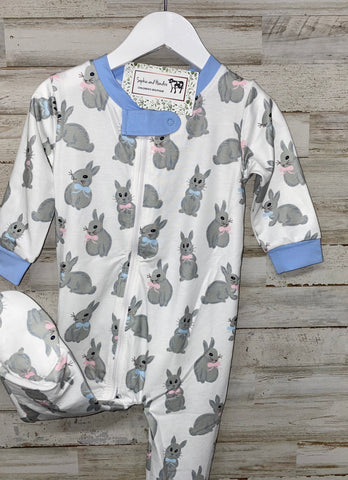 Easter Bunny Zipper Pajamas