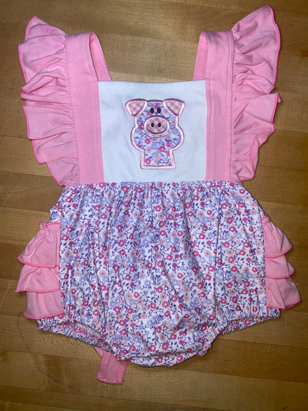 Pink Floral Pig Collection