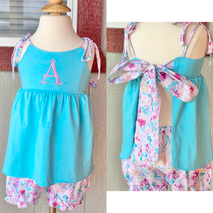 Tie back Blue and Pink sets